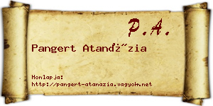 Pangert Atanázia névjegykártya